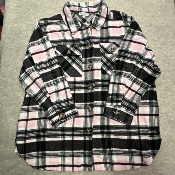 Women's Sabrina Lauren 3X Shacket  With Pockets Pink Black White Grey EUC - Picture 6 of 14